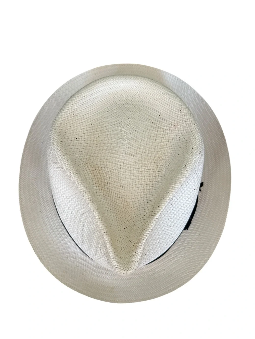 SANTANA Borealis Panama Straw Fedora Hat XL Ivory Resort Coastal Old Money Style
